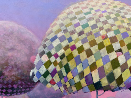 Checkered Mood original painting by Modestas Malinauskas. Freed Fantasy