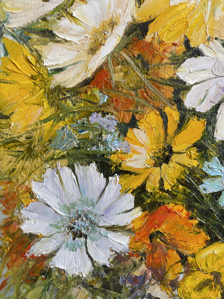 Golden Beauty of Autumn original painting by Danutė Virbickienė. Still-Life