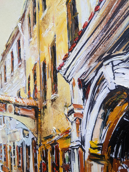 Vilnius Street original painting by Aidas Mikelėnas. Home