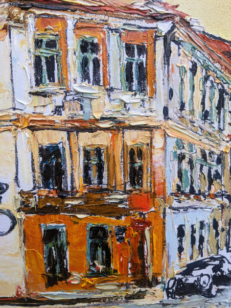 Vilnius original painting by Aidas Mikelėnas. Home