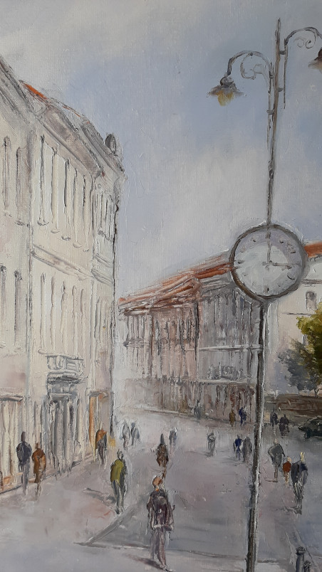 Didžioji Street 1 original painting by Aleksandras Lysiukas. Paintings with Vilnius (Vilnius)