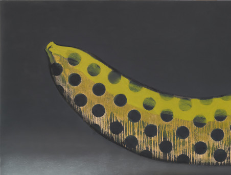 Nodrama banana original painting by Miglė Kosinskaitė. Contemporary Art