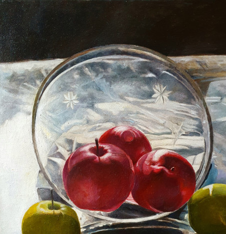 Apples original painting by Rimas Nаkrašas. Still-Life