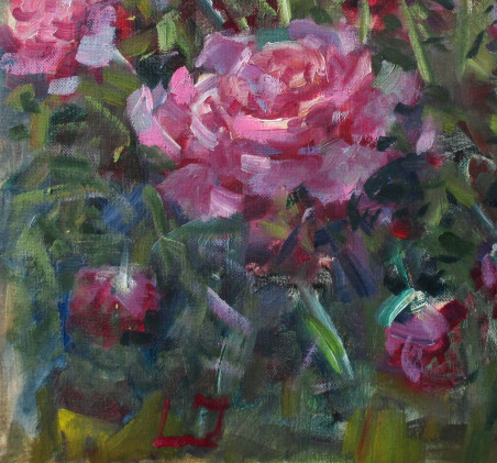 Peonies original painting by Liudvikas Daugirdas. Home