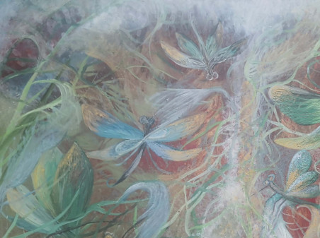 The transformation of the seven dragonflies original painting by Simona Juškevičiūtė. Home