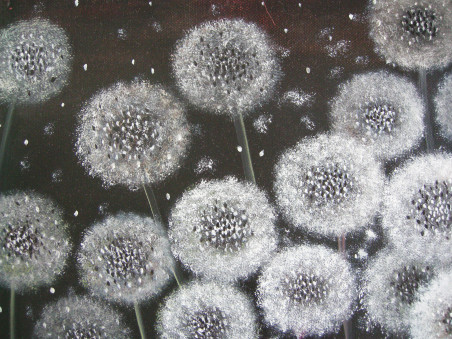 Fluffies original painting by Viktorija Labinaitė. Flowers