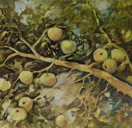 Apples original painting by Birutė Butkienė. Still-Life