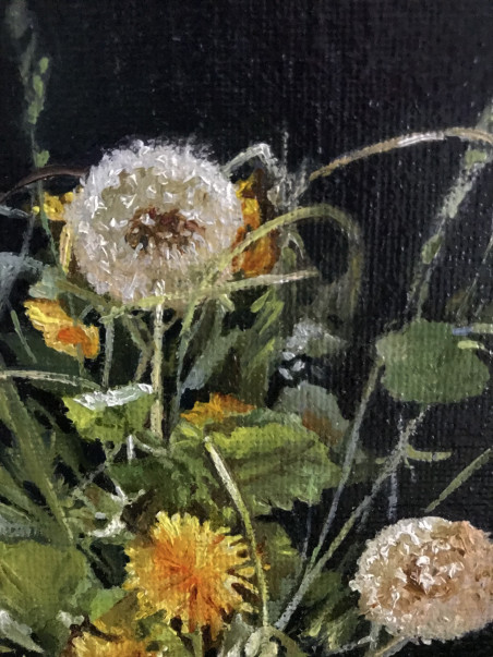 Dandelions original painting by Sigita Paulauskienė. Flowers