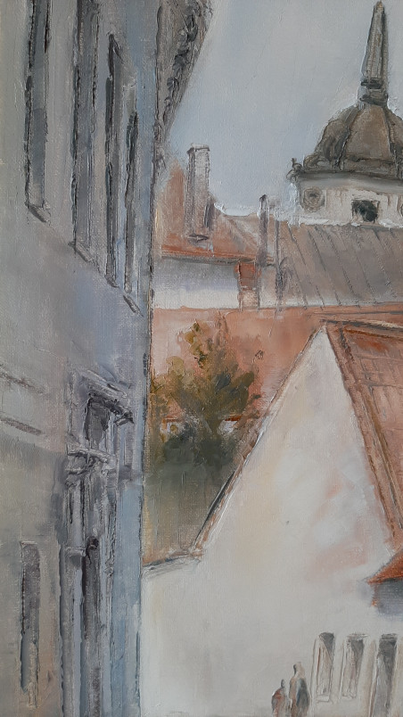 Bernardinai Street original painting by Aleksandras Lysiukas. Home