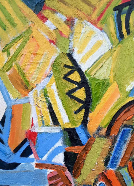 An anthill on a bridge original painting by Gitas Markutis. Home