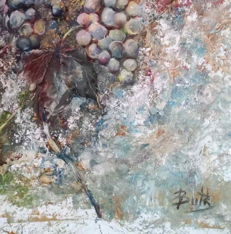 Grapes original painting by Birutė Butkienė. Home