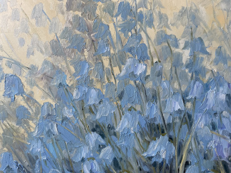 Blue bloom original painting by Danutė Virbickienė. Home