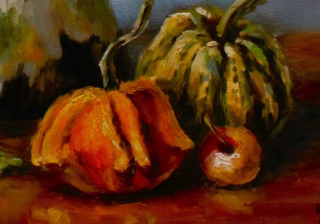 Autumn gifts original painting by Irma Pažimeckienė. Still-Life