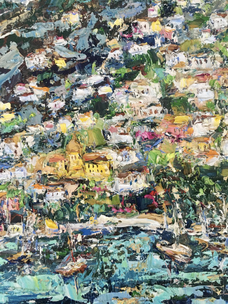 Amalfi coast original painting by Vilma Gataveckienė. Lithuanian Landscape Paintings