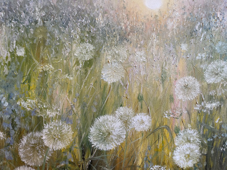 Sun's children original painting by Danutė Virbickienė. Flowers