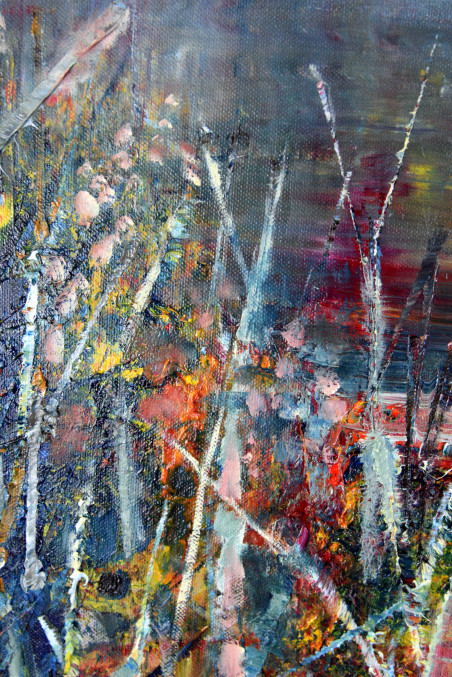 Burning autumn original painting by Lina Urbanavičienė. Abstract Paintings