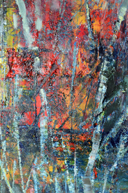 Burning autumn original painting by Lina Urbanavičienė. Abstract Paintings