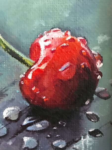 Sweet temptation original painting by Sigita Paulauskienė. Miniature