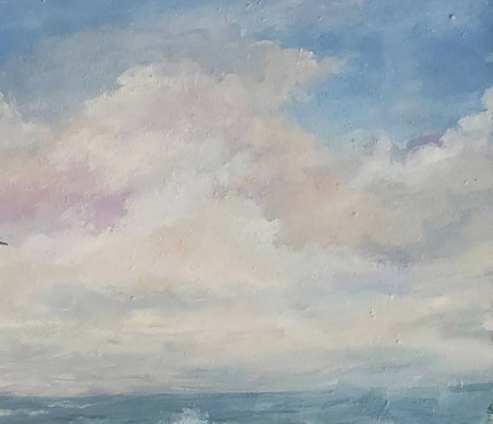 The Storm original painting by Birutė Butkienė. Sea