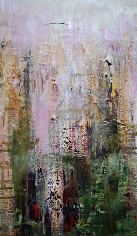 An echo in the distance original painting by Areta Didžionienė. Abstract Paintings