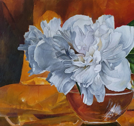 Peonies original painting by Rimas Nаkrašas. Home