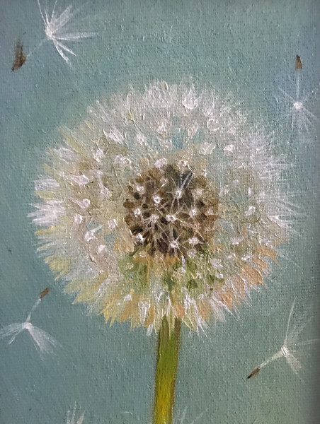 Fluff original painting by Sigita Paulauskienė. Flowers