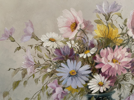 Pastel colors original painting by Danutė Virbickienė. Flowers