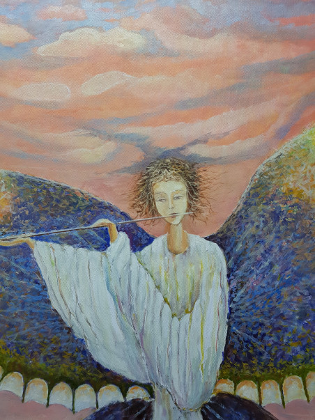 Melody of fields and forests original painting by Voldemaras Valius. Beauty Of A Woman