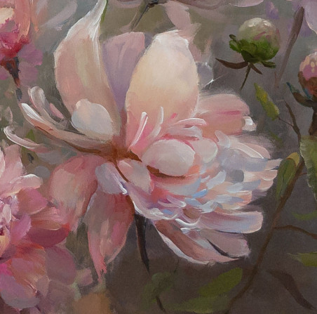 Soft elegance original painting by Aleksandr Jerochin. Flowers