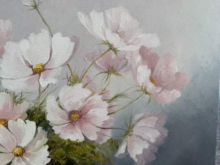 When it bloomed original painting by Danutė Virbickienė. Flowers