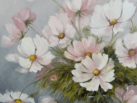 When it bloomed original painting by Danutė Virbickienė. Flowers