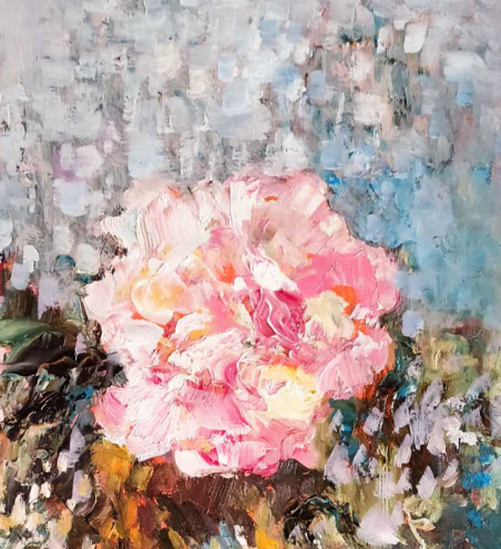 Rose original painting by Birutė Butkienė. Home