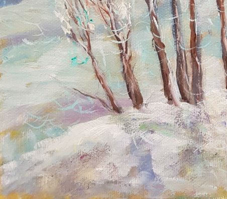 Frost original painting by Voldemaras Valius. Home