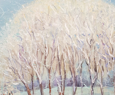 Frost original painting by Voldemaras Valius. Home