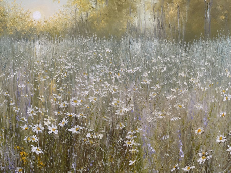 The first rays original painting by Danutė Virbickienė. Flowers