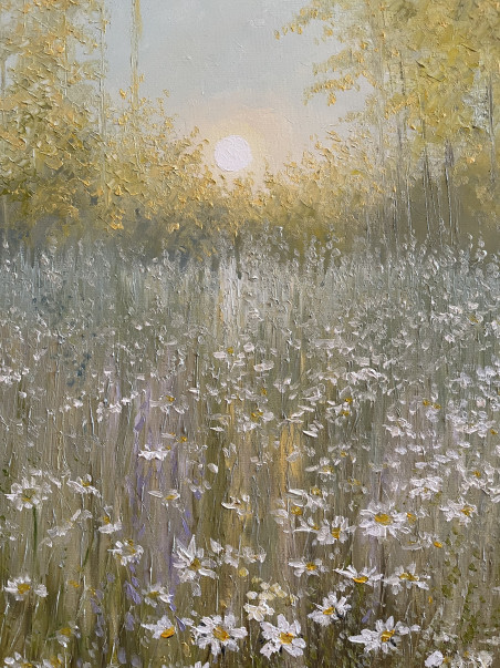 The first rays original painting by Danutė Virbickienė. Flowers