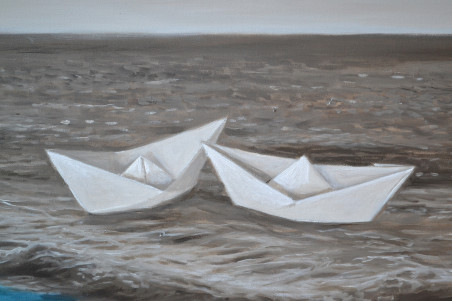 Ocean for two original painting by Artūras Braziūnas. Marine Art