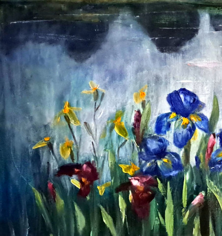 By the water original painting by Lidija Dailidėnienė. Home