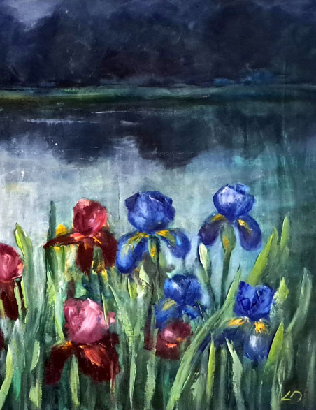 By the water original painting by Lidija Dailidėnienė. Home