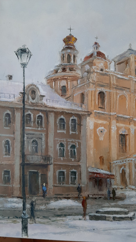 Didžioji Street original painting by Aleksandras Lysiukas. Home