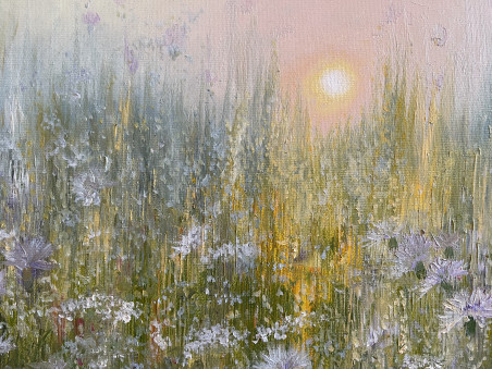 We love the sun original painting by Danutė Virbickienė. Lithuanian Landscape Paintings