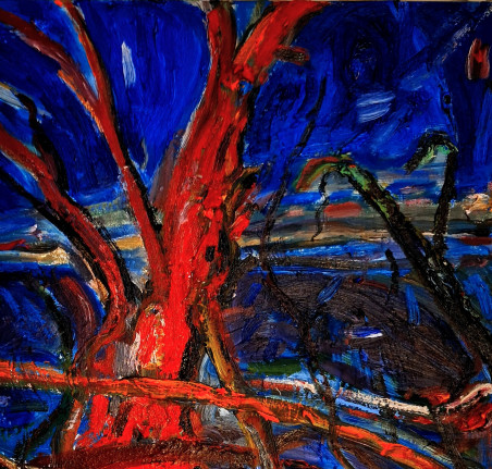 The Red Tree original painting by Arvydas Martinaitis. Home