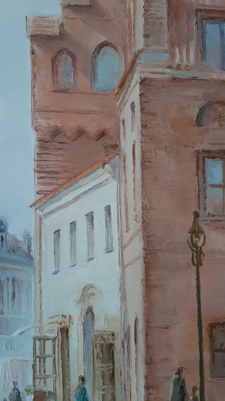 Kaunas, Vilnius Street original painting by Aleksandras Lysiukas. Paintings With Kaunas (Kaunas)