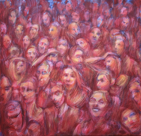 The audience original painting by Eglė Colucci. Paintings With People