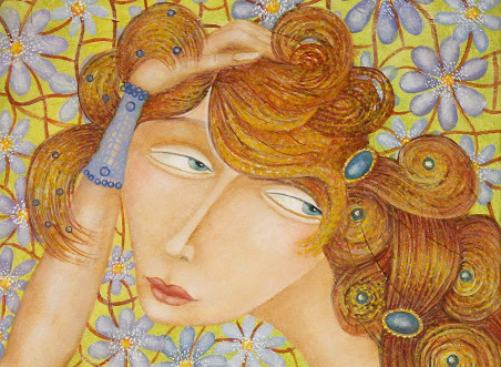 The Dreamer original painting by Danguolė Jokubaitienė. Home