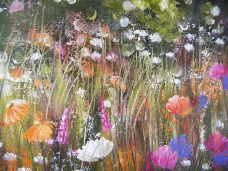 Meadow original painting by Viktorija Labinaitė. Flowers