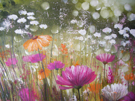 Meadow original painting by Viktorija Labinaitė. Flowers