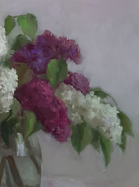 Lilac original painting by Inesa Petkevičienė. Flowers