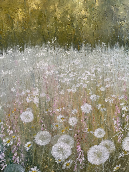 In morning fluff original painting by Danutė Virbickienė. Flowers