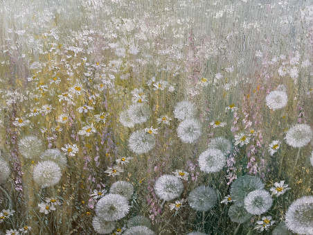 In morning fluff original painting by Danutė Virbickienė. Flowers